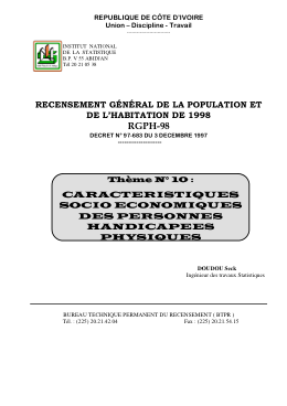 Couverture de A.Tome 11 Situation socio-économique des handicapées physiques