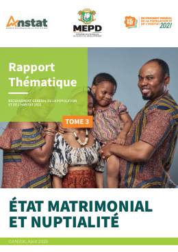 Couverture de Tome 3 - Etat matrimonial et nuptialité