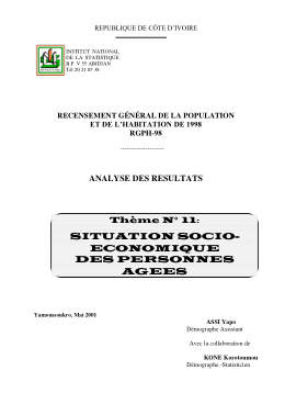 Couverture de A.Tome 10 Situation socio-économique des personnes agées