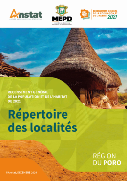 Couverture de Répertoire des Localités - Poro