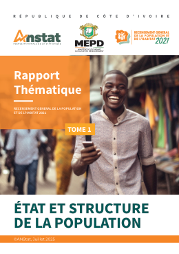 Couverture de Analyses Thématiques - Tome 1- Etat et structure de la population (1)