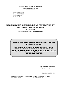Couverture de A.Tome 08 Situation socio-économique de la femmes